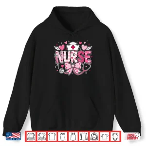 Hoodie Nurse Valentines Day Cute Stethoscope RN Nursing Life Shirt
