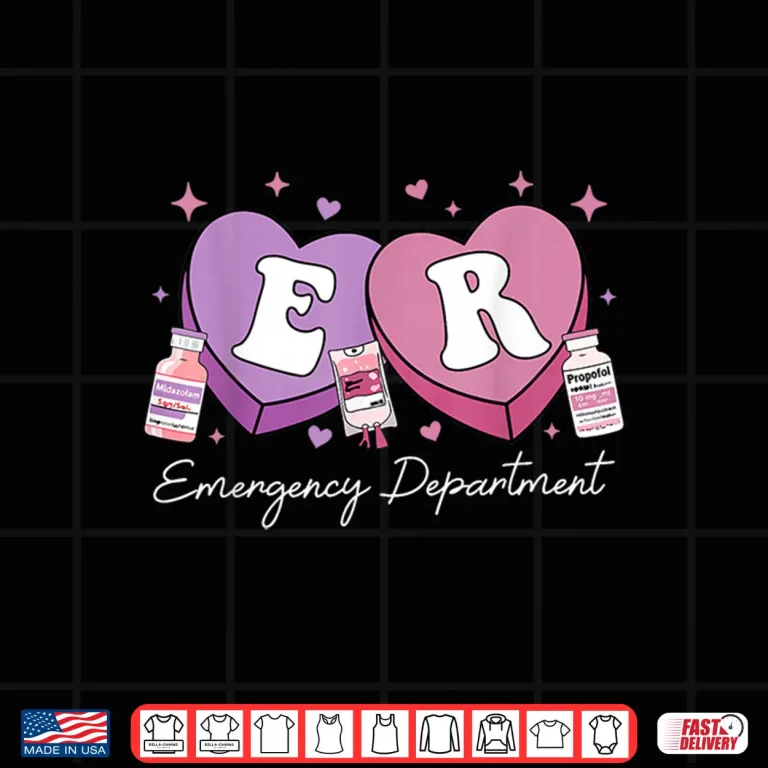 Design Emergency Department Nurse Valentines Candy ER ED Nursing Shirt