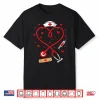 Cute Stethoscope Heart Design For Nurse Valentine Days Nurse Shirt