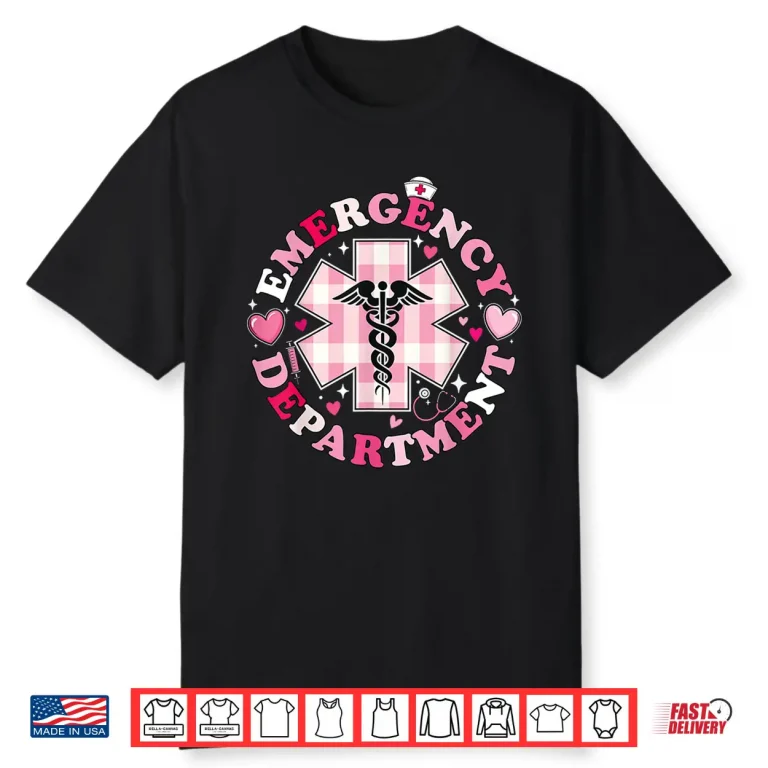 Cute Emergency Department Valentines Day ER Nurse Shirt