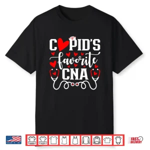 Cupid’S Favorite Cna Cute Heart Valentine’S Day Shirt
