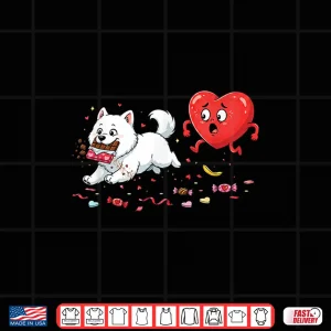 Design Samoyed Dog Heart Chocolate Valentine Dog Womens Mens Kids Shirt