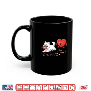 Mug Samoyed Dog Heart Chocolate Valentine Dog Womens Mens Kids Shirt