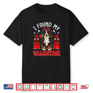 I Found My Valentine Bernese Mountain Owner Floral Roses Shirt