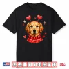 Golden Retriever Valentine Cute Heart Dog Mom Dad Dog Lover Shirt