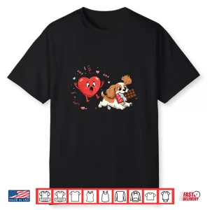 Funny Cavalier King Charles Spaniel Heart Valentine Dog Shirt