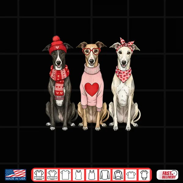 Design Cute Greyhound Valentine Dog Shirt