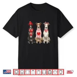 Cute Greyhound Valentine Dog Shirt