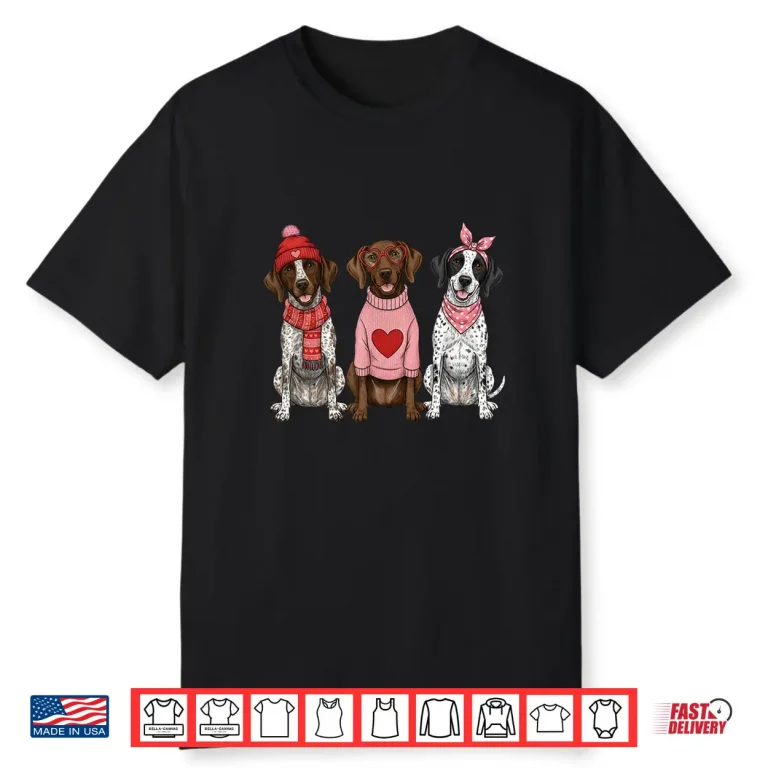 Cute German Shorthaired Pointer Valentine GSP Dog Shirt