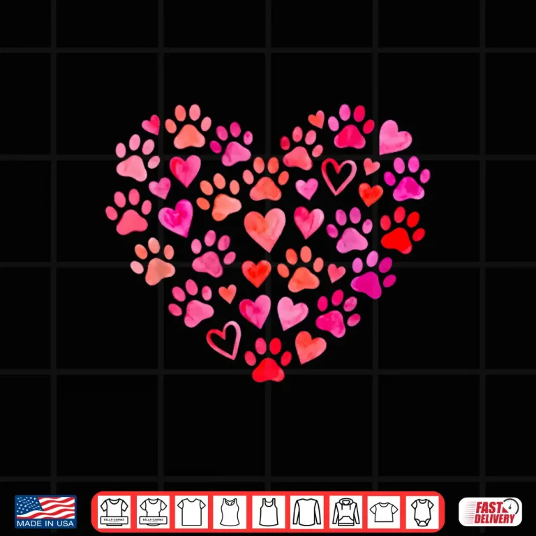 Cute Dog Lover Heart Paw Valentine Pet Owner Shirt 4 Design Cute Dog Lover Heart Paw Valentine Pet Owner Shirt