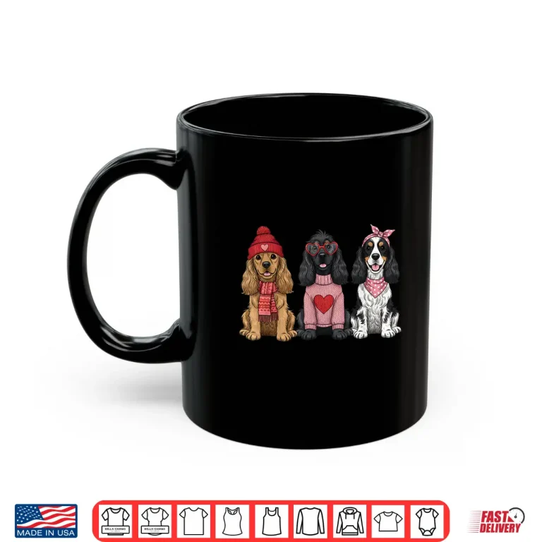 Mug Cute American Cocker Spaniel Valentine Dog Shirt