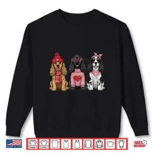 Sweatshirt Cute American Cocker Spaniel Valentine Dog Shirt