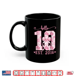 Mug Ten Est 2016 Pink Coquette Bow Its My 10th Birthday Girl Shirt