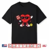 Valentines Day Pickleball Heart Player Women Girls Shirt