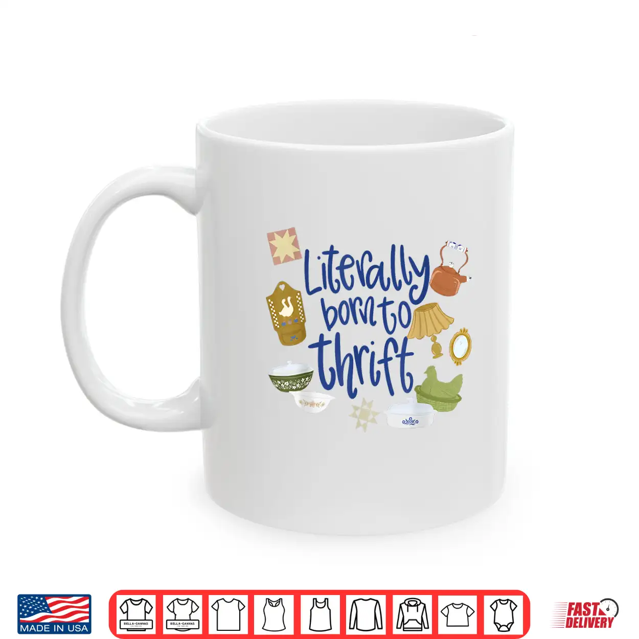 Trendy Vintage Literally Born To Thrift Cottagecore Lover Shirt