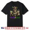 Mardi Gras Bigfoot Rock Funny Boys Kids Men Sasquatch Shirt