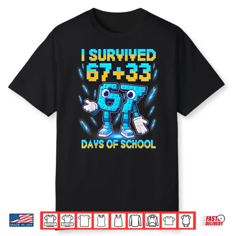 I Survived 100 Days of School 67 Italian Brainrot Kids Meme Shirt