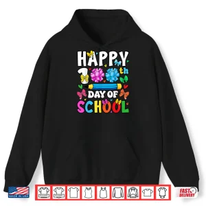 Hoodie Happy 100th Day of School Coquette Bow 100 Days Girls Shirt