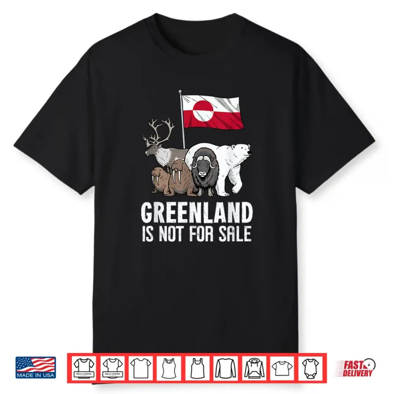 Greenland Not for Sale Greenland Flag Animals Greenlanders Shirt