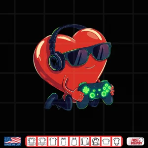 Design Funny Valentine Heart Video Game Design Gamer Holiday Humor Shirt