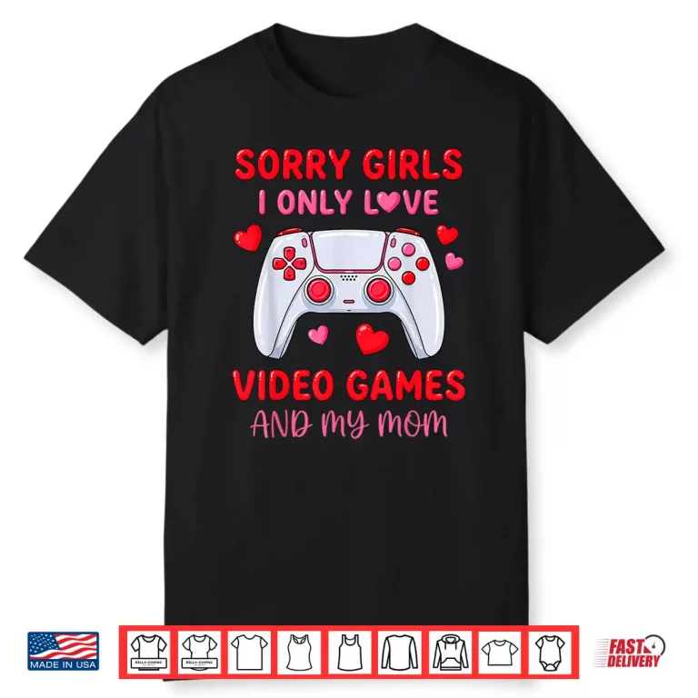 Funny Gamer Valentine Quote with Controller Hearts Gaming Shirt