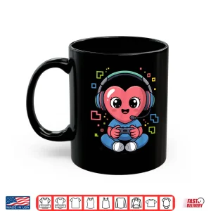 Cute Gamer Heart With Headset And Controller Valentine Shirt 3 Mug Cute Gamer Heart with Headset and Controller Valentine Shirt