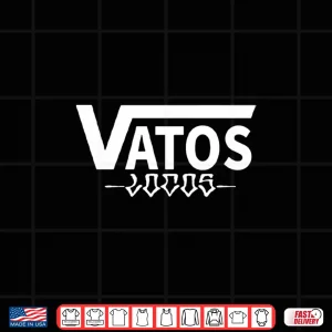 Design Vatos Locos bold white typography retro Shirt 1