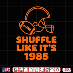Design Shuffle Like Its 1985 Retro Football Helmet Fan Design Shirt 1