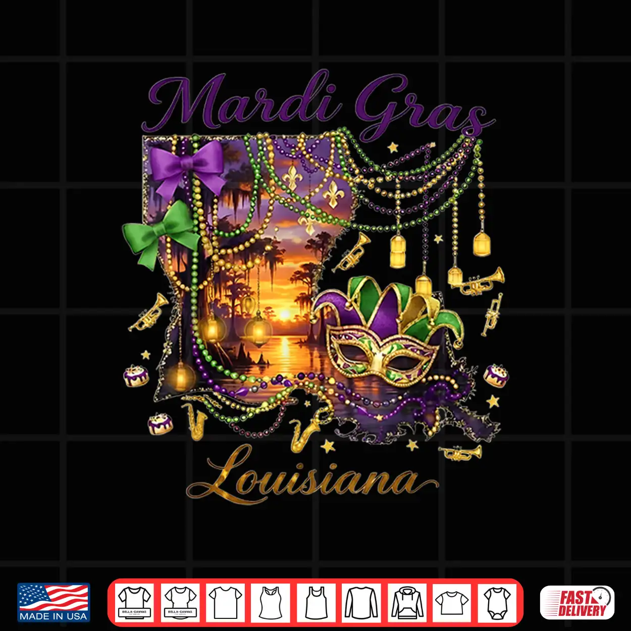 Mardi Gras Louisiana Map Carnival Mask Festival Shirt Mardi Gras Louisiana Map Carnival Mask Festival Shirt