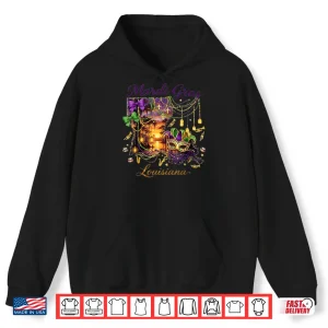 Mardi Gras Louisiana Map Carnival Mask Festival Shirt 1 Hoodie Mardi Gras Louisiana Map Carnival Mask Festival Shirt 1