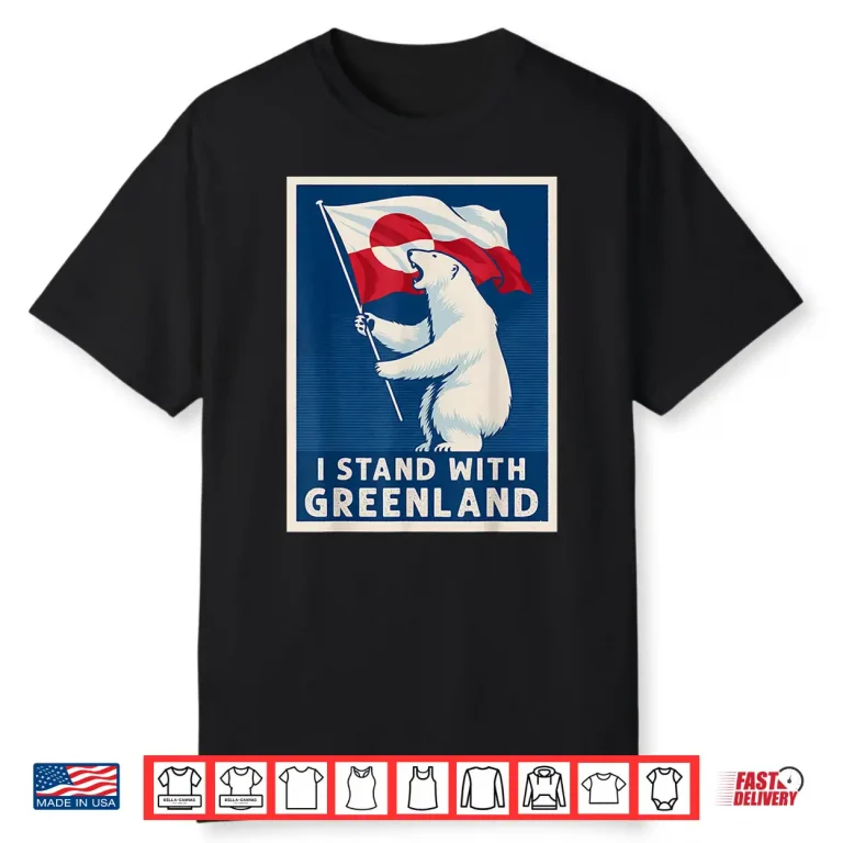 I Stand with Greenland Flag Bear Greenlanders Supports Shirt 1