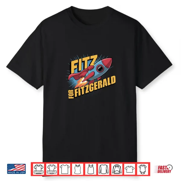 Custom Fitz for Fitzgerald Rocketship Long Sleeve Shirt 1