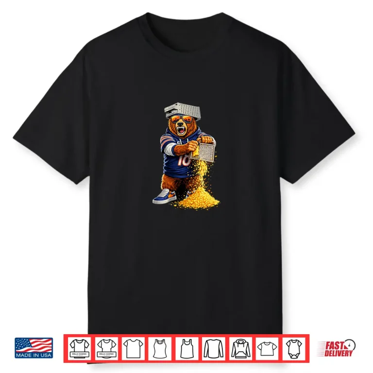 Bear with Cheese Grater Hat and Sunglasses Shirt 5