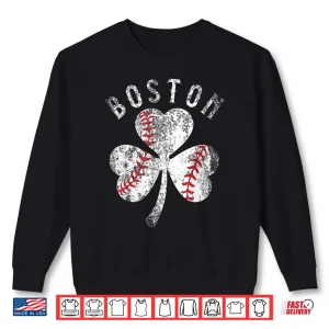 Sweatshirt Vintage Boston St Patricks Day Irish Shamrock Shirt