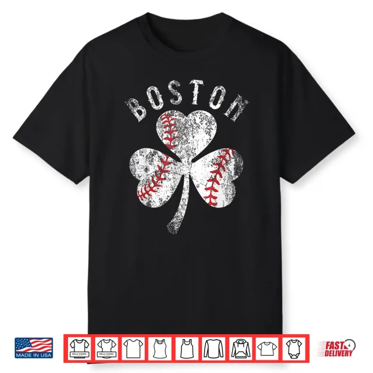 Vintage Boston St Patricks Day Irish Shamrock Shirt
