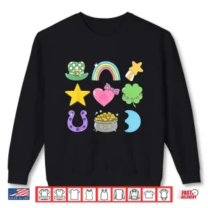 Sweatshirt Groovy Lucky Charm St Patricks Day Shamrock Men Women Kid Shirt