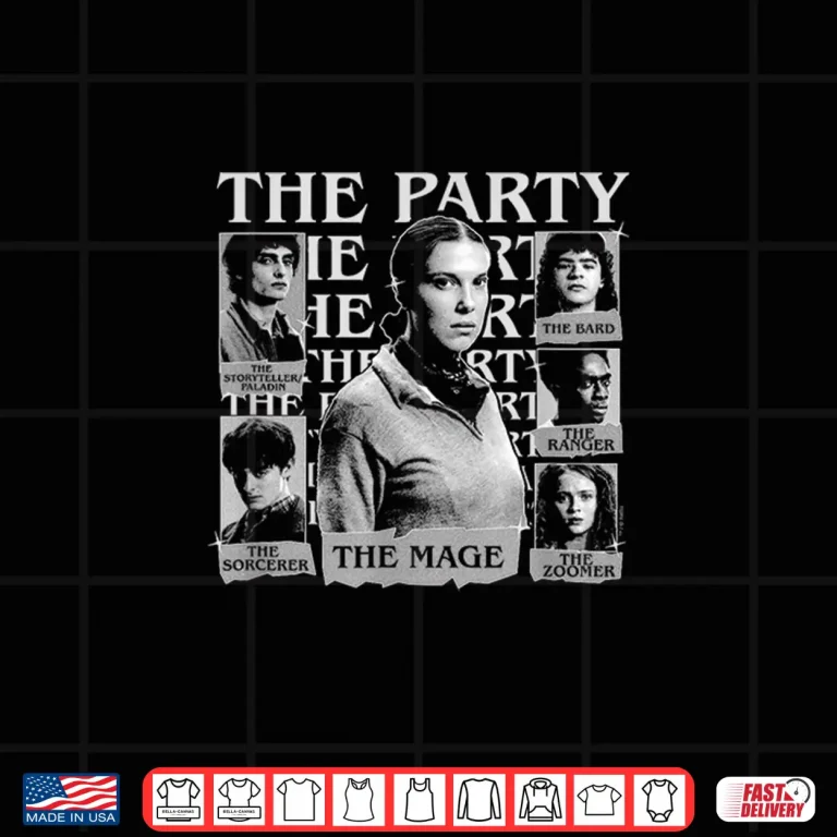 Stranger Things The Party Officially Licensed Shirt 4 Design Stranger Things The Party Officially Licensed Shirt