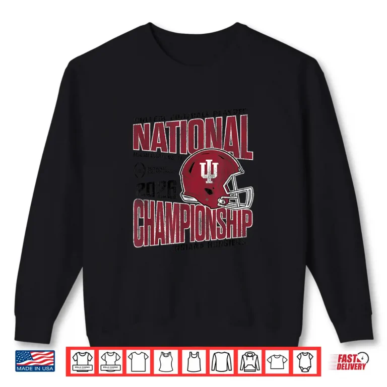 Sweatshirt Indiana Hoosiers National Championship CFP 2026 Vintage Gray Shirt