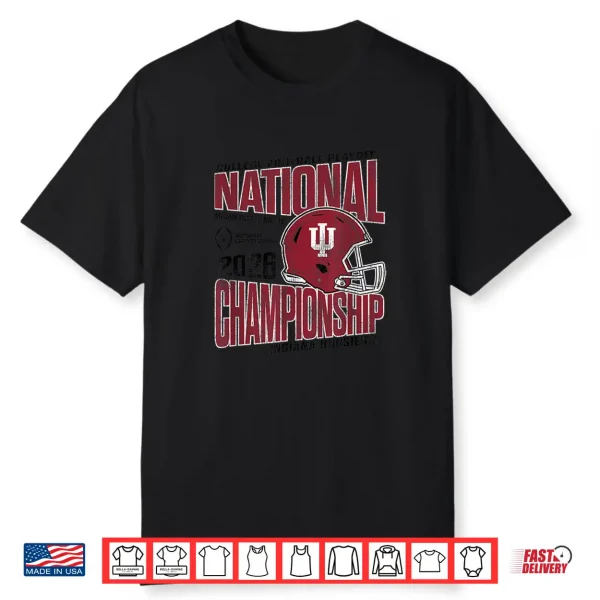 Indiana Hoosiers National Championship Cfp 2026 Vintage Gray Shirt