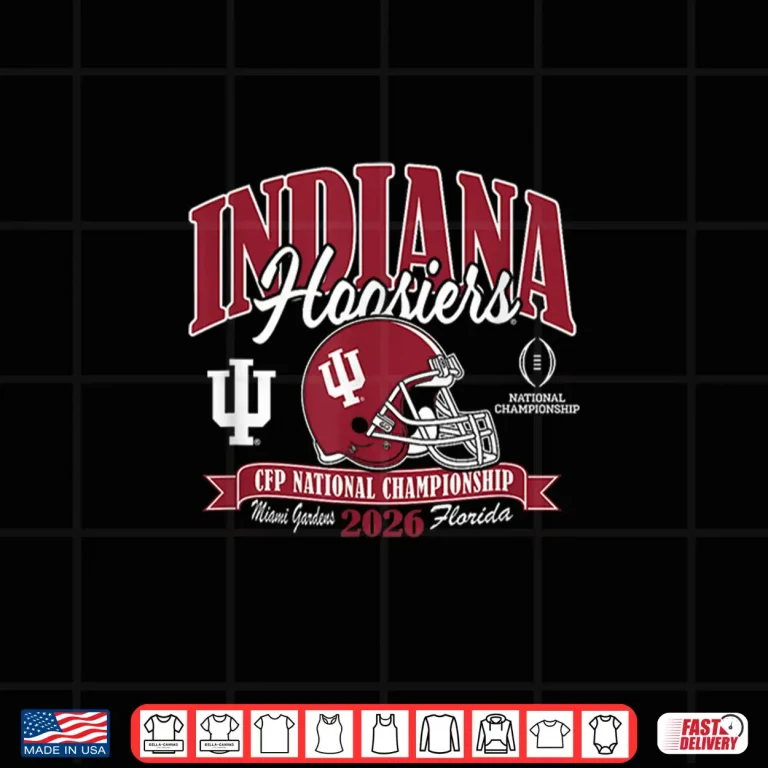 Design Indiana Hoosiers National Championship CFP 2026 Helmet Black Shirt