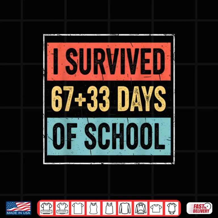 Design I Survived 6733 Days of School 100 Days of School Shirt