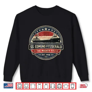 Sweatshirt Edmund Fitzgerald Vintage Nautical Ship Badge Design Shirt