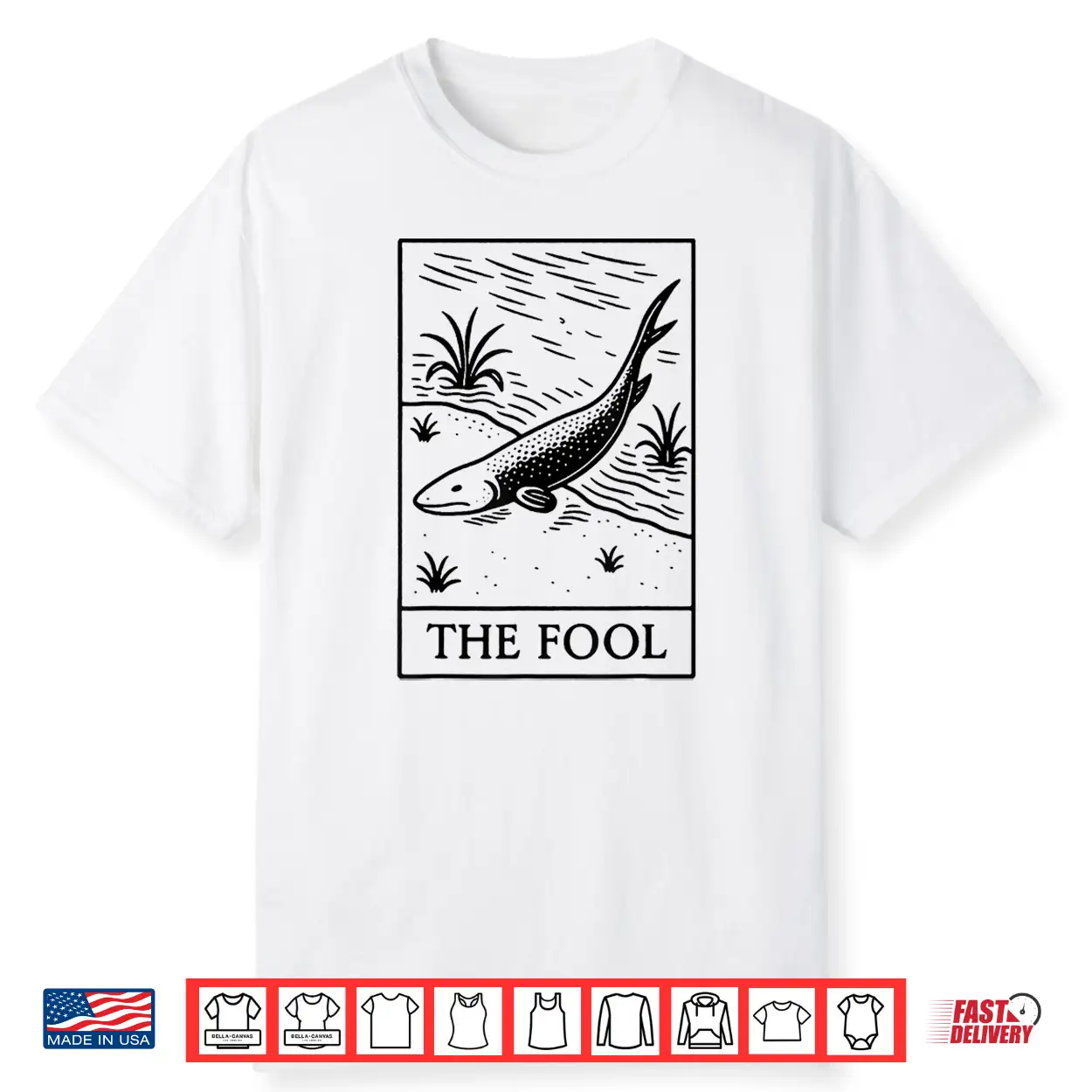 The Fool Fish Card Esoteric Linework Vintage Shirt The Fool Fish Card Esoteric Linework Vintage Shirt