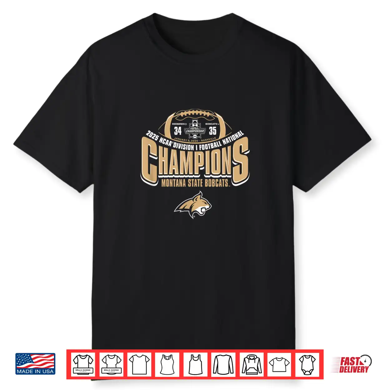 Montana State Bobcats National Champs 2025 Football Score Shirt Montana State Bobcats National Champs 2025 Football Score Shirt