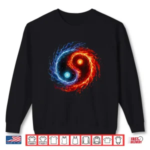 Sweatshirt Fire and Water Yin Yang Symbol Balance Tai Chi Energy Shirt