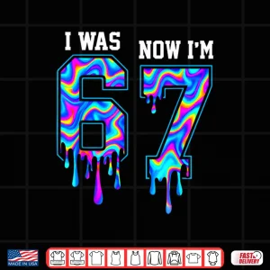 Design Blue Checkered I was 6 Now Im 7 Birthday Boy Bday Kids Shirt