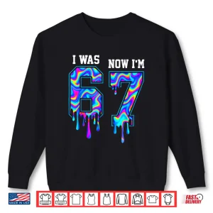 Sweatshirt Blue Checkered I was 6 Now Im 7 Birthday Boy Bday Kids Shirt