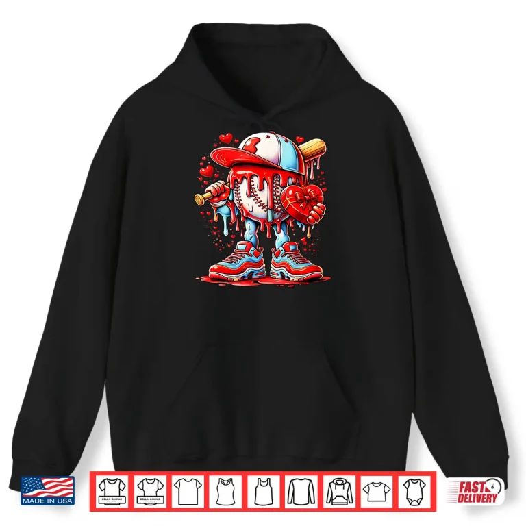 Baseball Drip Icecream Apparel Youth Boy Valentine Shirt 1 Hoodie Baseball Drip Icecream Apparel Youth Boy Valentine Shirt