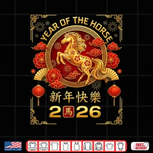 Design Year of The Horse 2026 Chinese Lunar New Year Zodiac Shirt