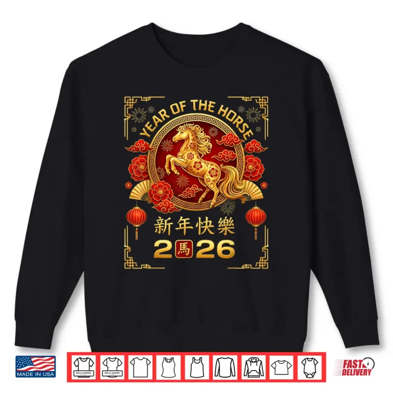 Sweatshirt Year of The Horse 2026 Chinese Lunar New Year Zodiac Shirt